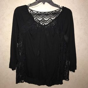 Black laced shirt